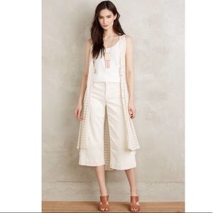 🔴Anthropologie Cream Vest Dress XS NWOT